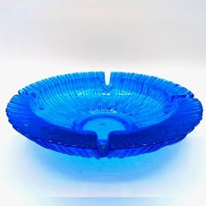 Vintage MCM Blenko 624 Sunburst Art Glass Ashtray